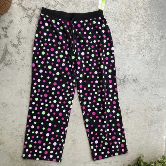 Microfleece Dot Print Lounge Pants NWT - Picture 1 of 6